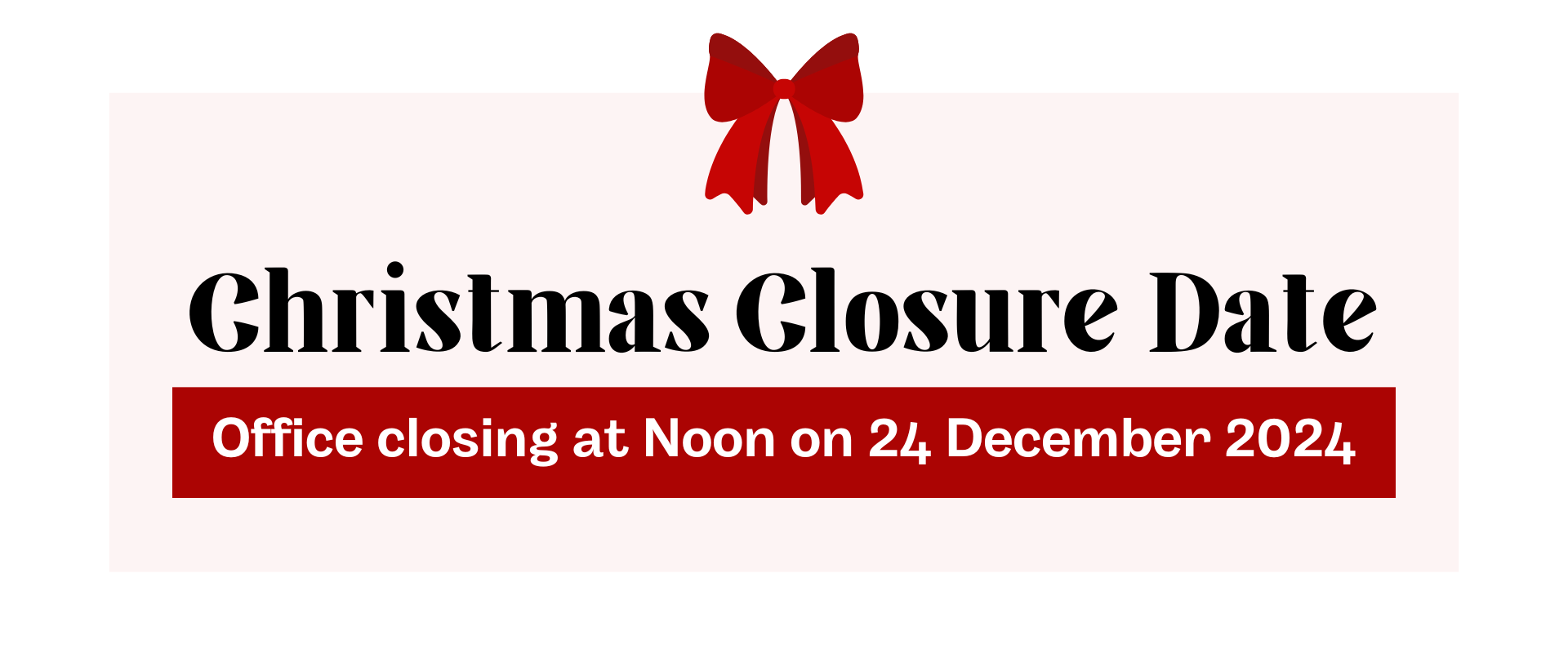 List Office closing at noon on 12/24/24